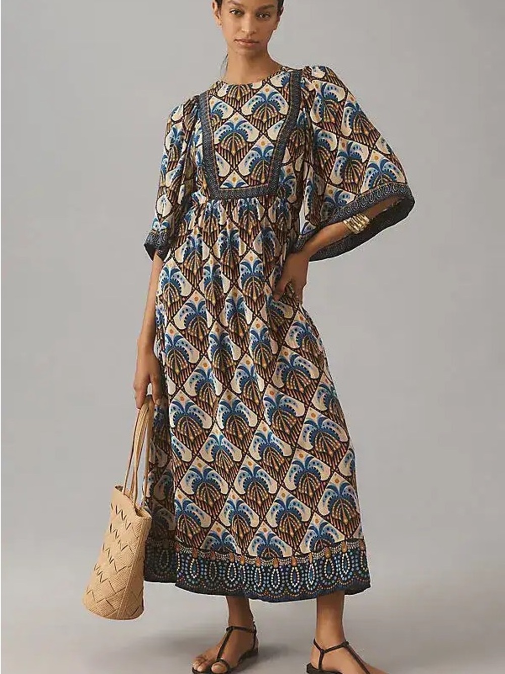 NWT FARM Rio Cocopalm Midi Dress, size M